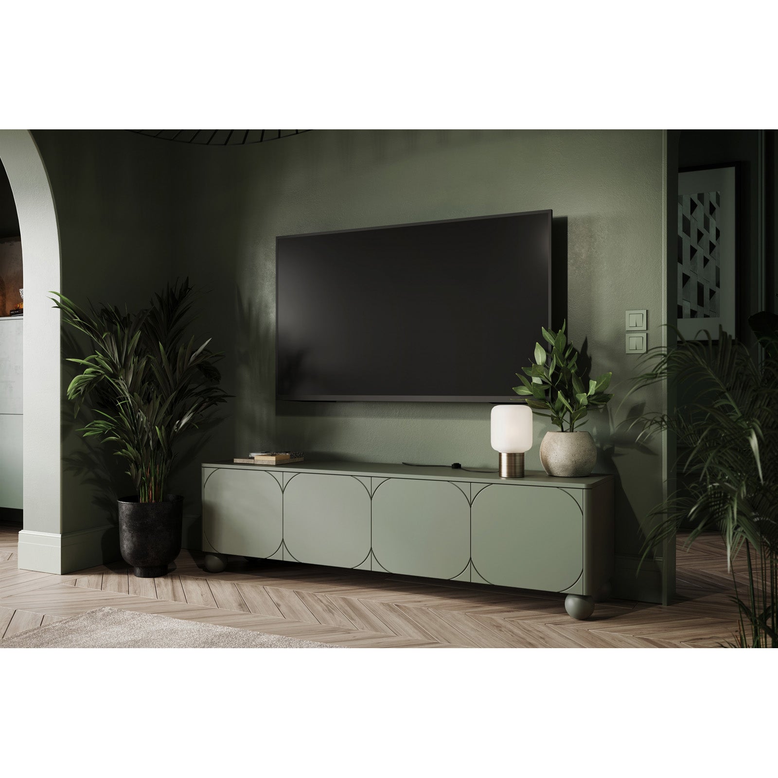 Sonatia Kommode 200cm, 4 Türen, Material: MDF