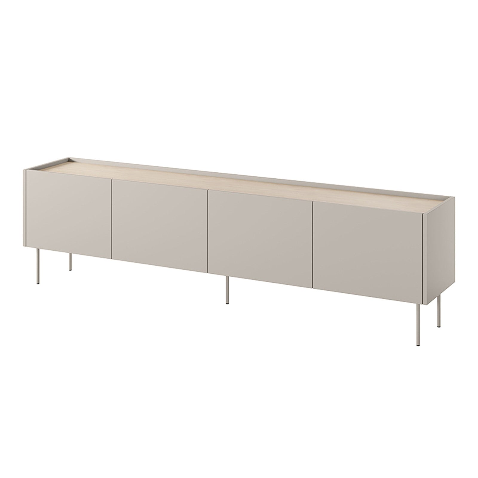 TV Kommode Desin 220cm, 4 Türen und 1 Schublade, Material: MDF 