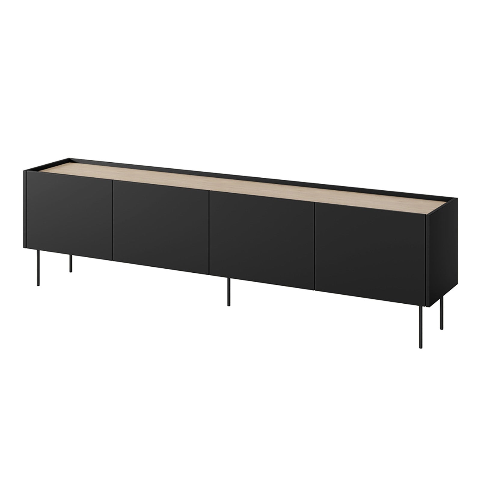 TV Kommode Desin 220cm, 4 Türen und 1 Schublade, Material: MDF 