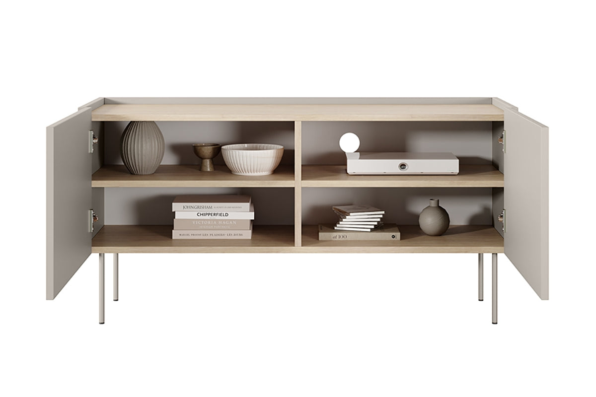 Kommode Desin 120cm, 2 Türen, Material: MDF