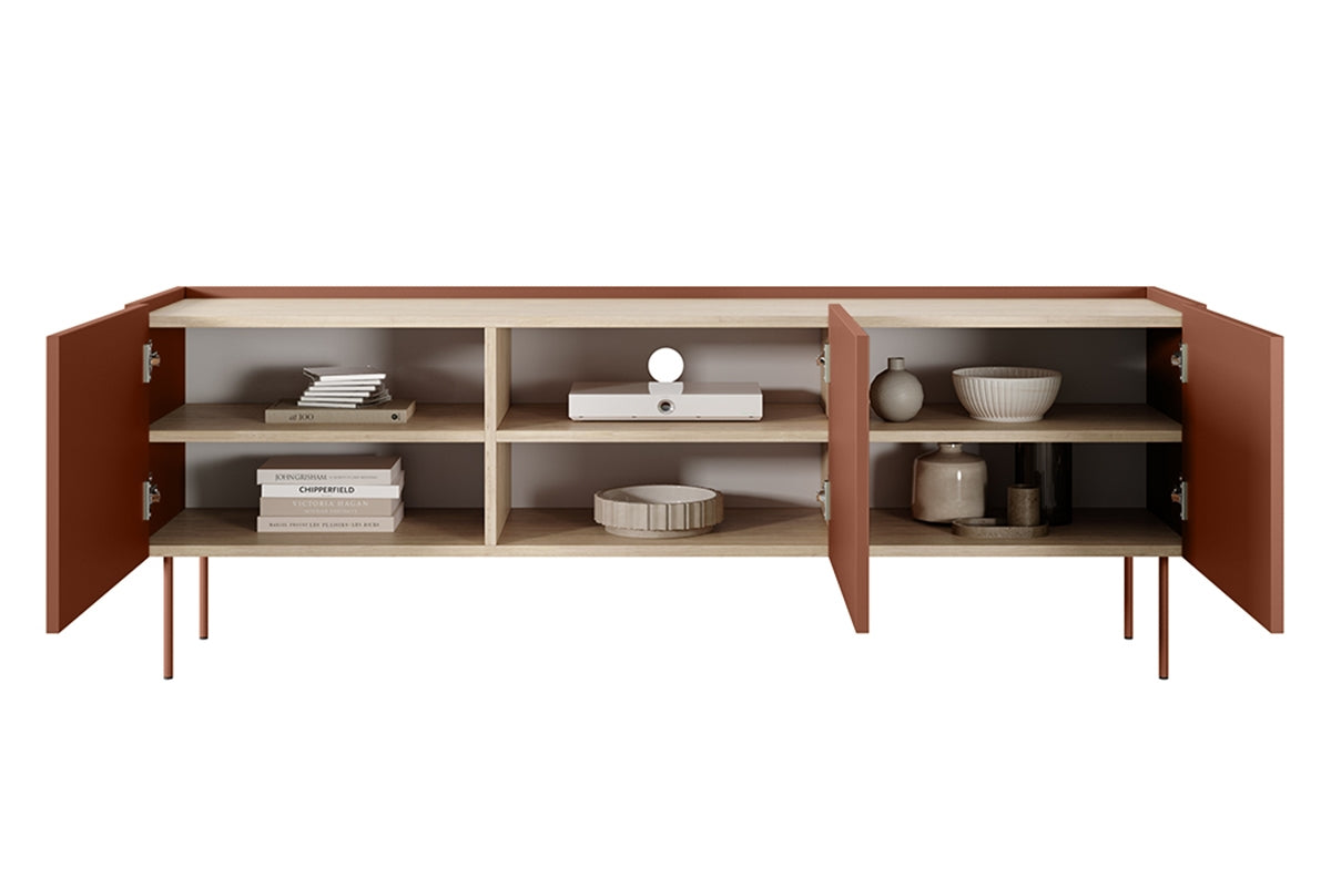 Kommode Desin 170cm, 3 Türen, Material: MDF