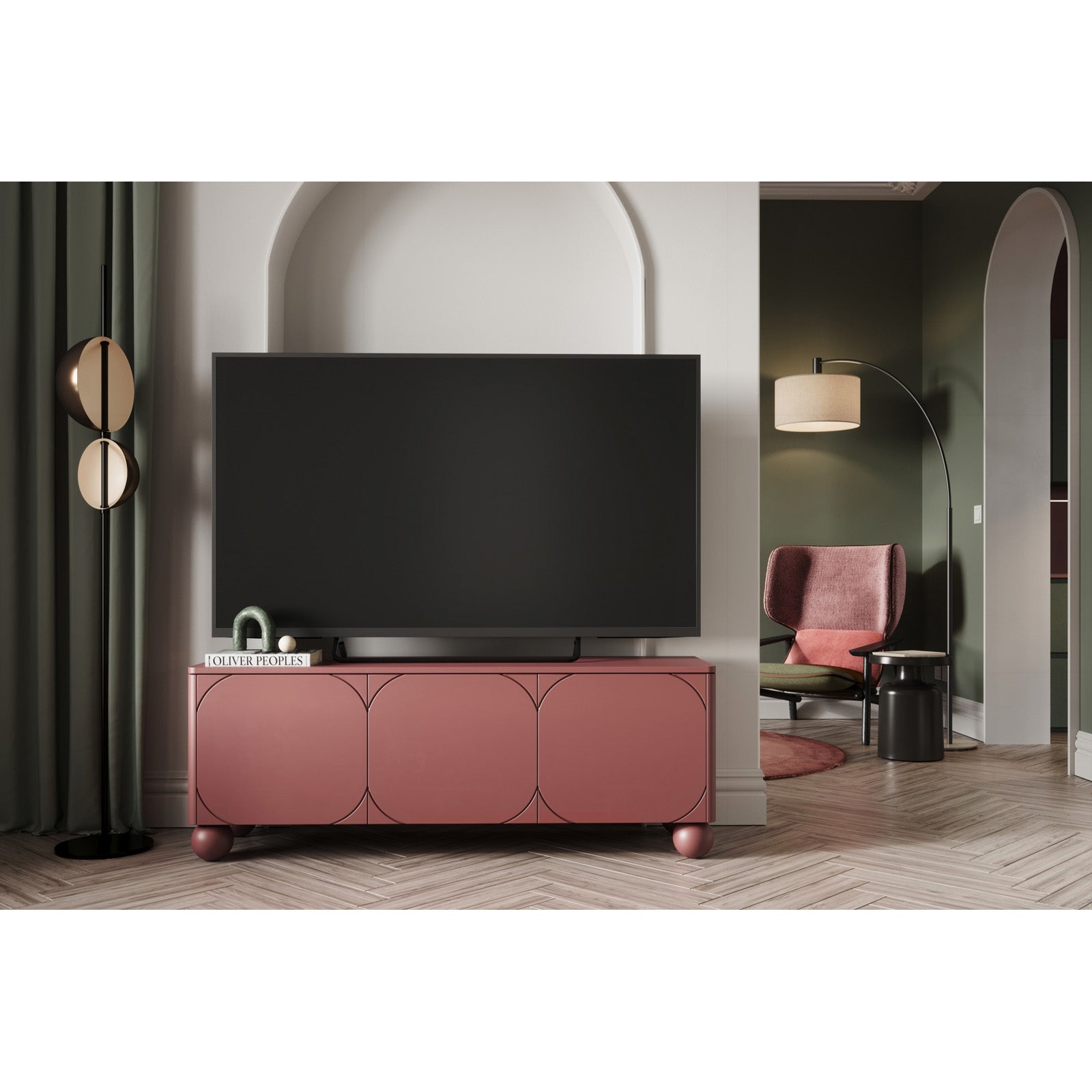 Sonatia Kommode 150cm, 3 Türen, Material: MDF