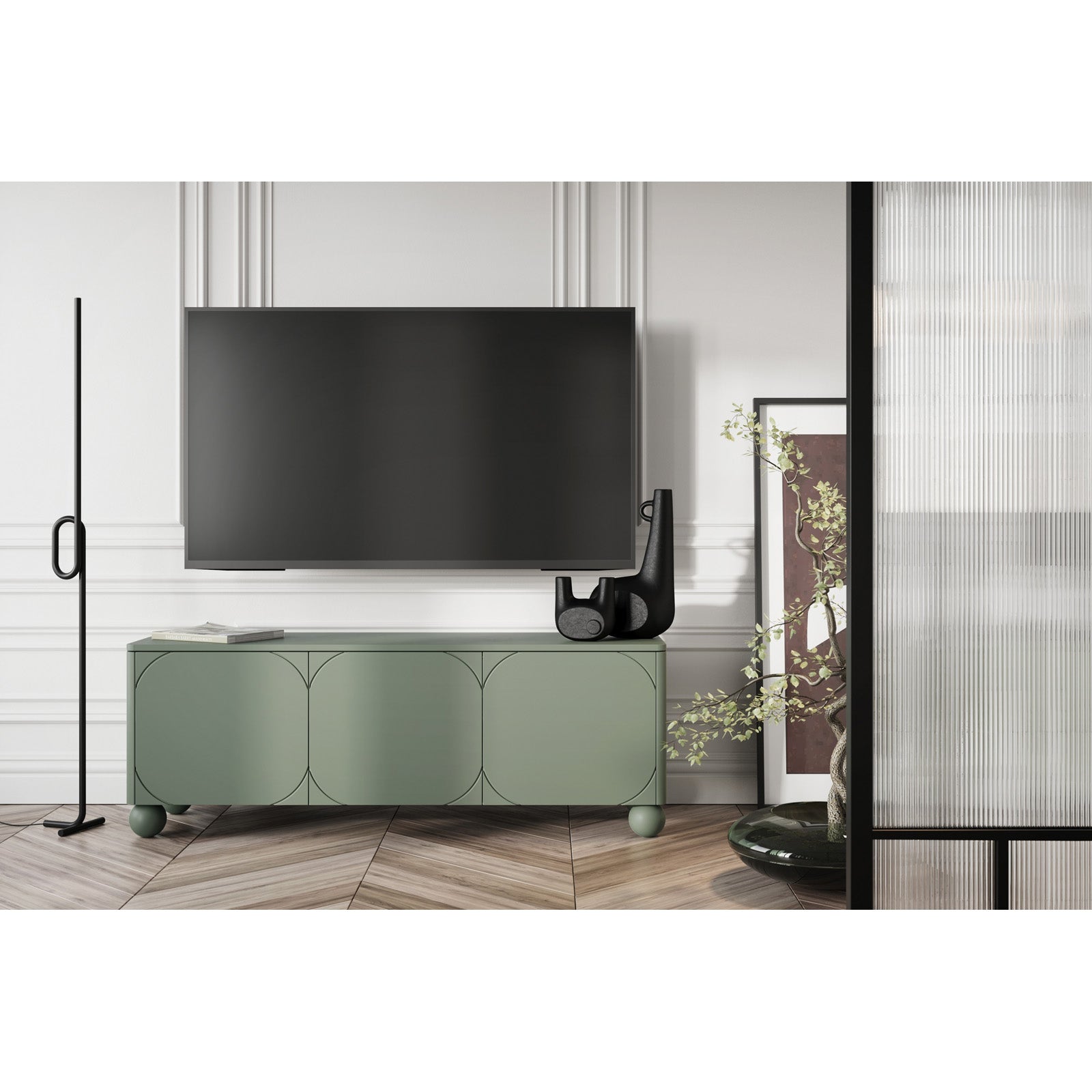 Sonatia Kommode 150cm, 3 Türen, Material: MDF