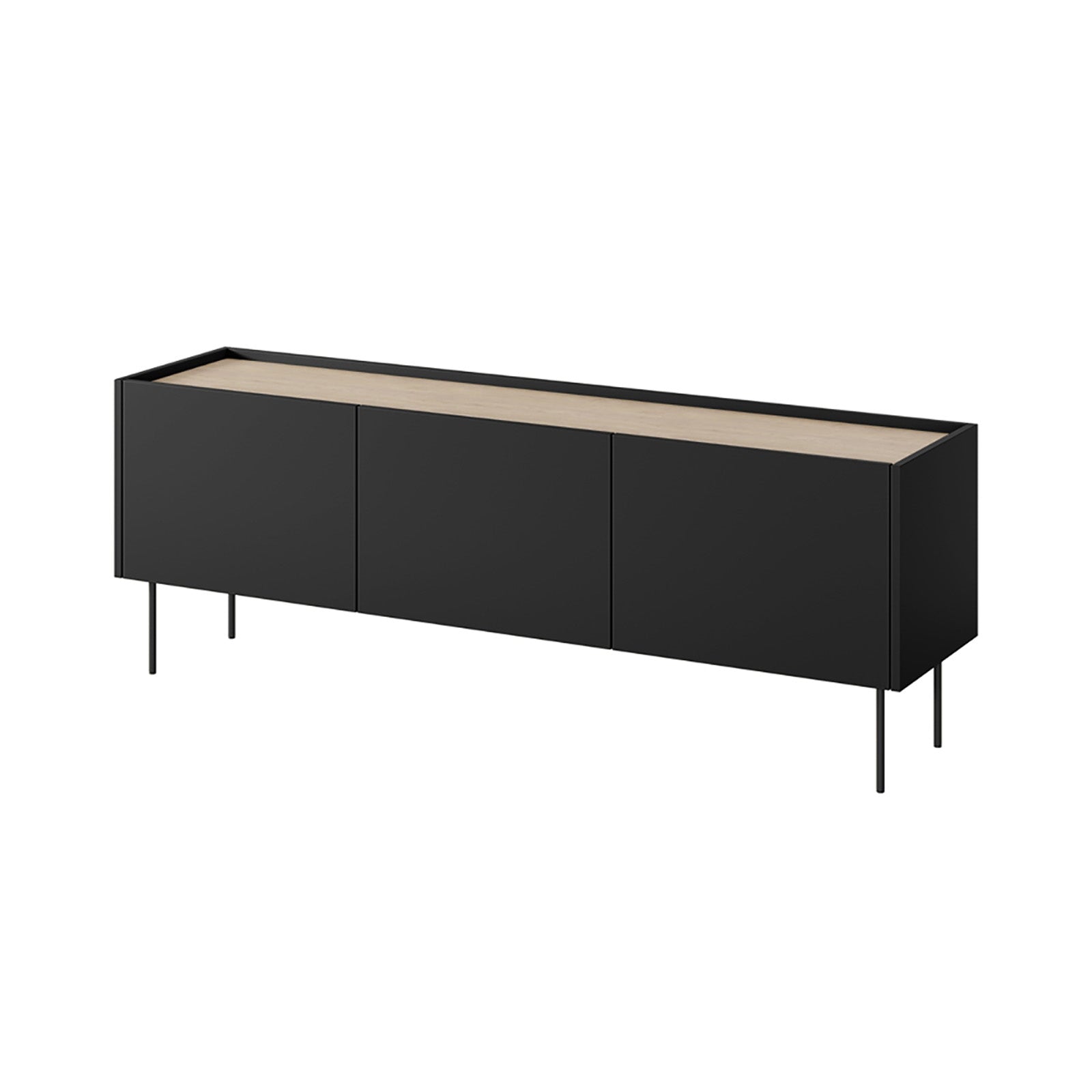 Kommode Desin 170cm, 3 Türen und 2 Schubladen, Material: MDF 