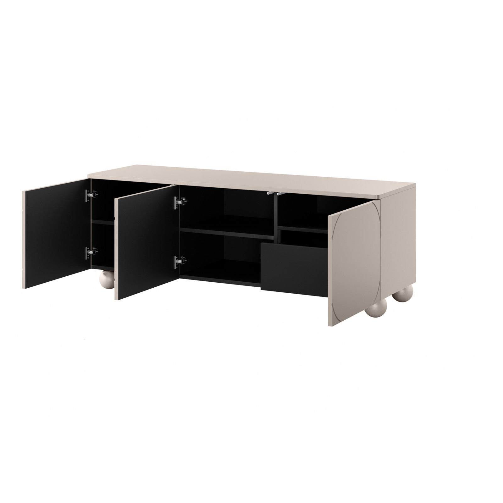 Sonatia Kommode 150cm, 3 Türen und 1 Schublade, Material: MDF