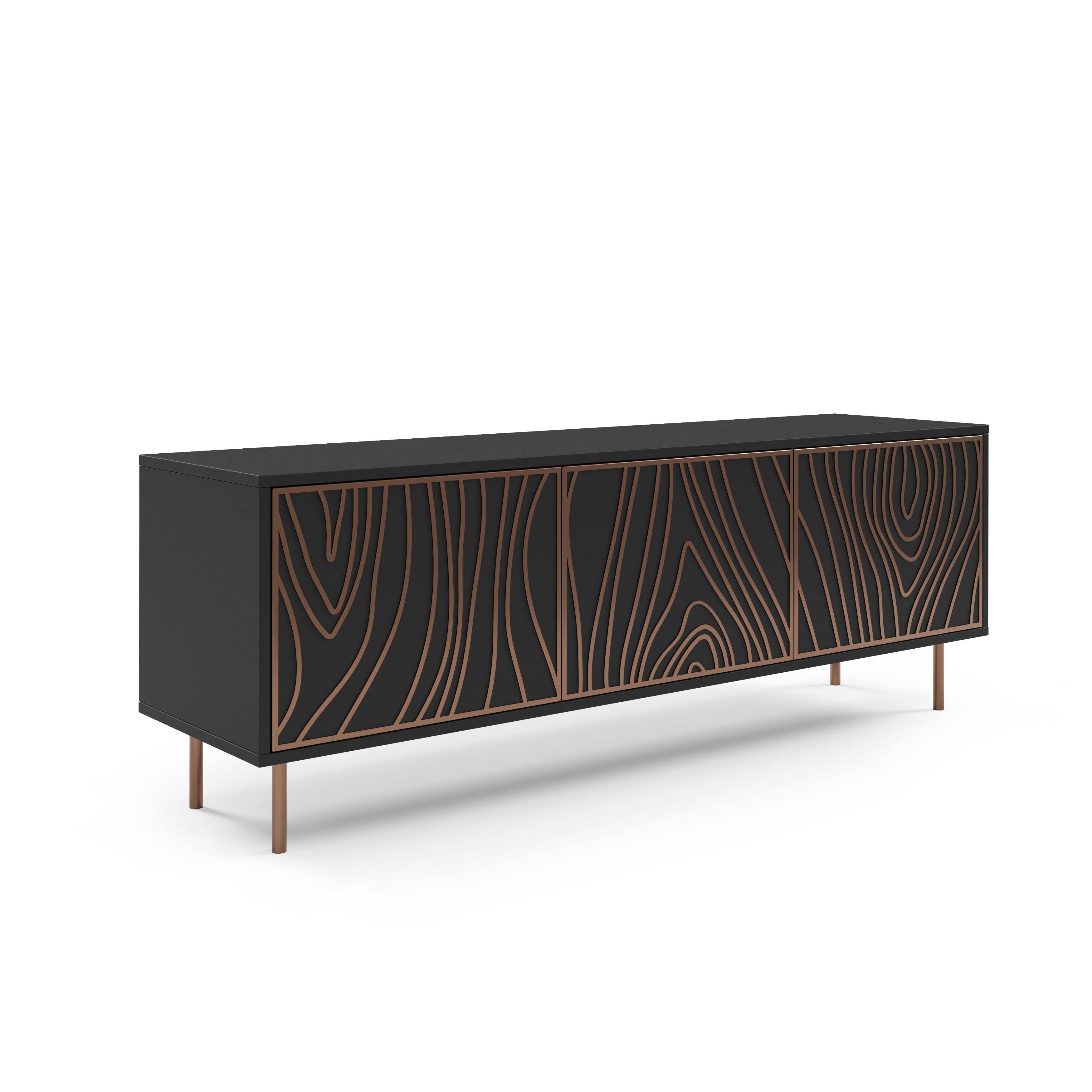 TV Kommode Tivaro 161x38cm, Material: Laminierte Platte