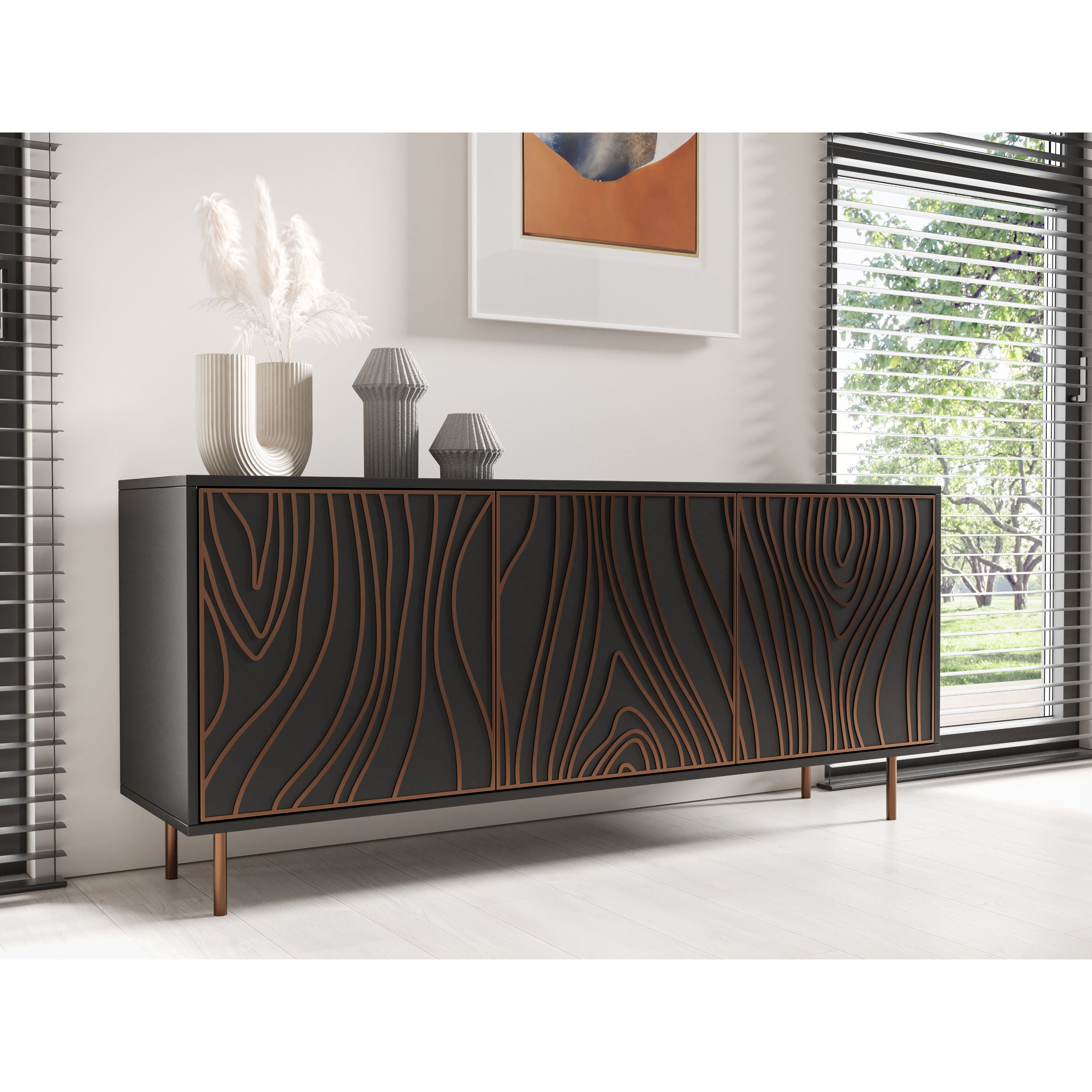 Tivaro Kommode 164,5x42cm, Material: Laminierte Platte