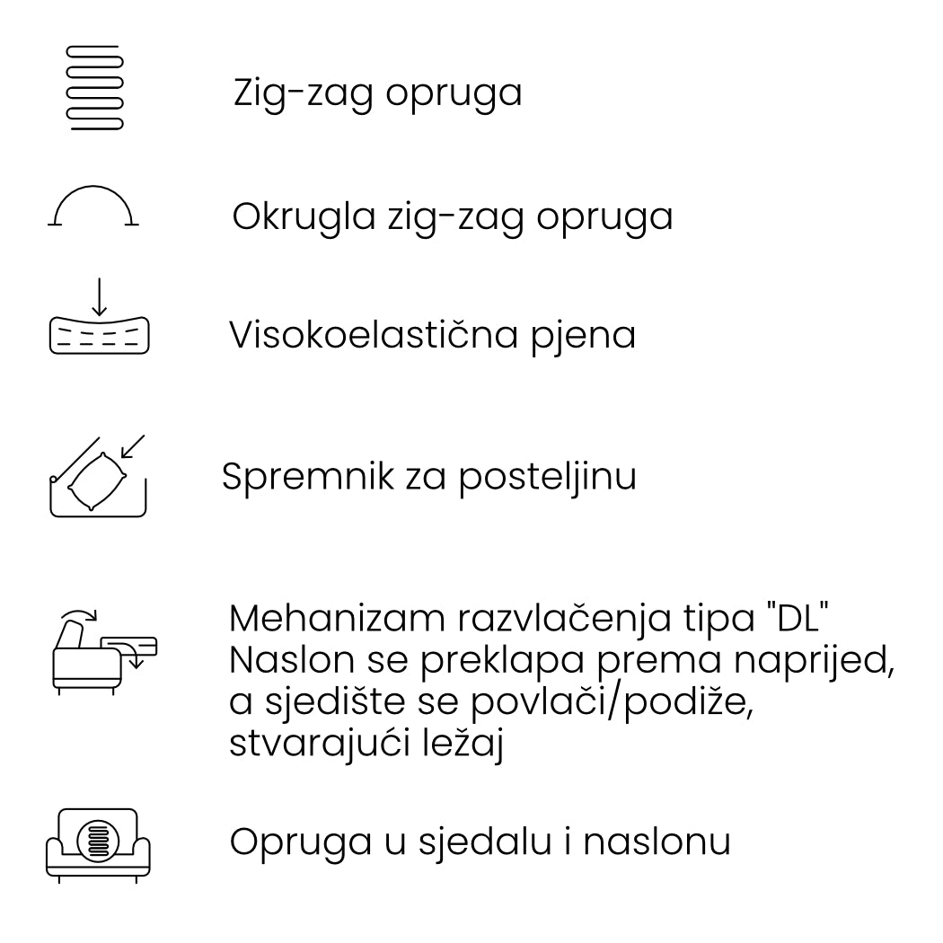 Sofa Tivoli, 224x95cm, Material: Auswahl möglich