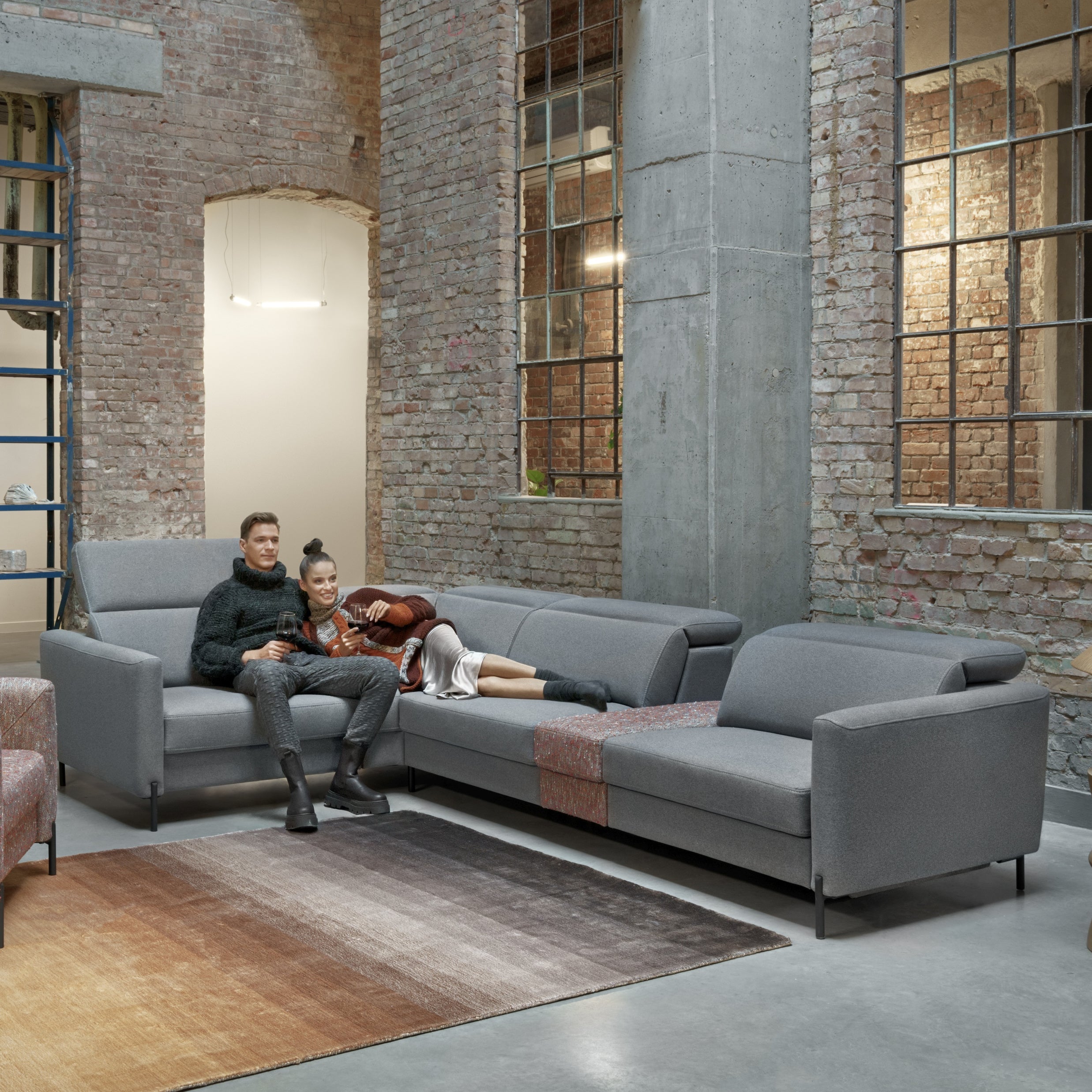 Modulares Sofa Swing, Material: Auswahl möglich