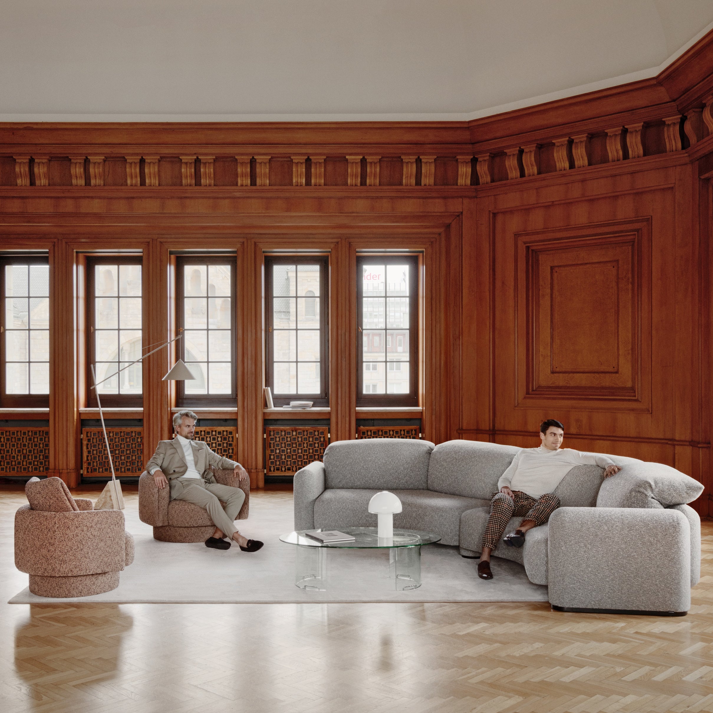 Modulare Garnitur La Roche, Material: Auswahl möglich