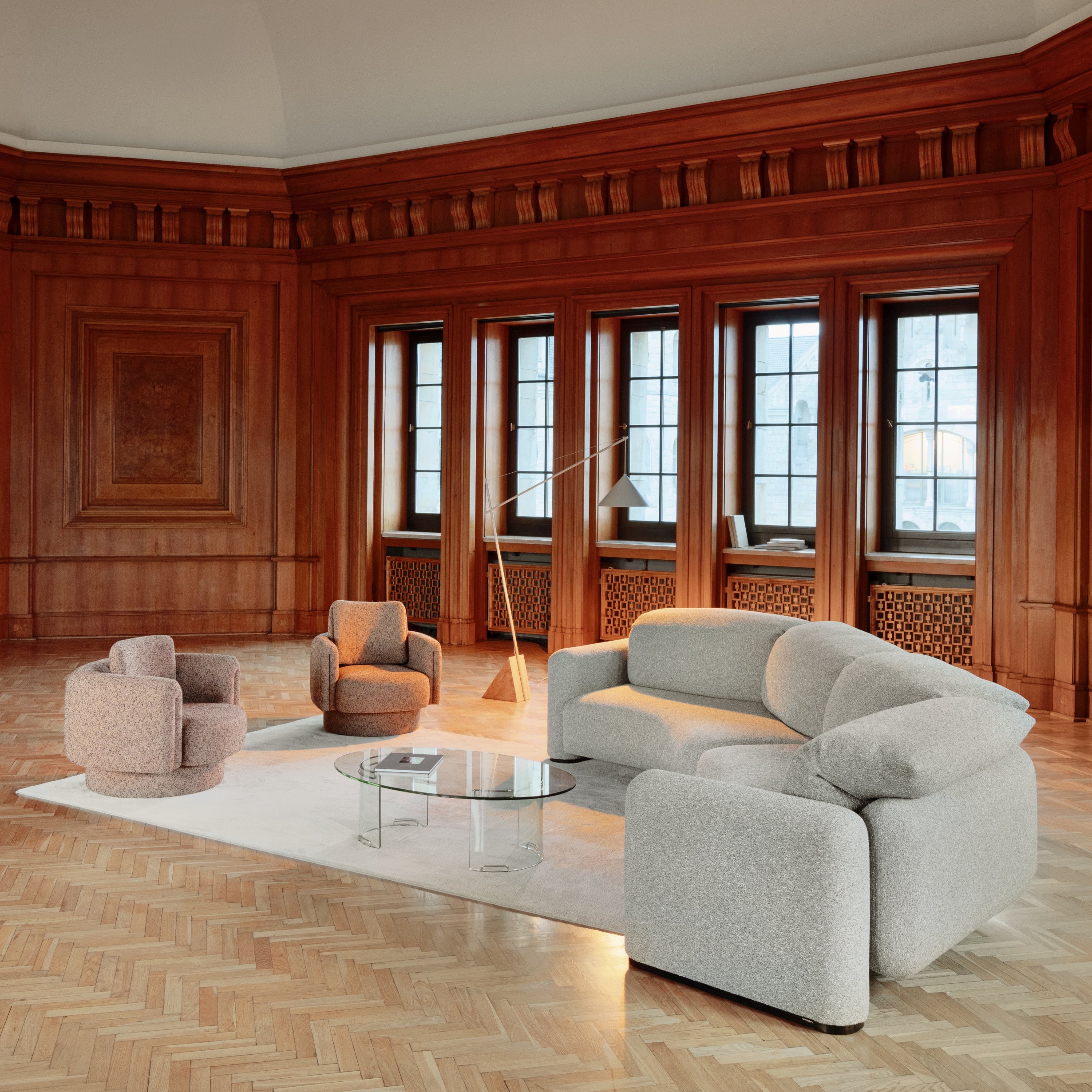 Modulare Garnitur La Roche, Material: Auswahl möglich