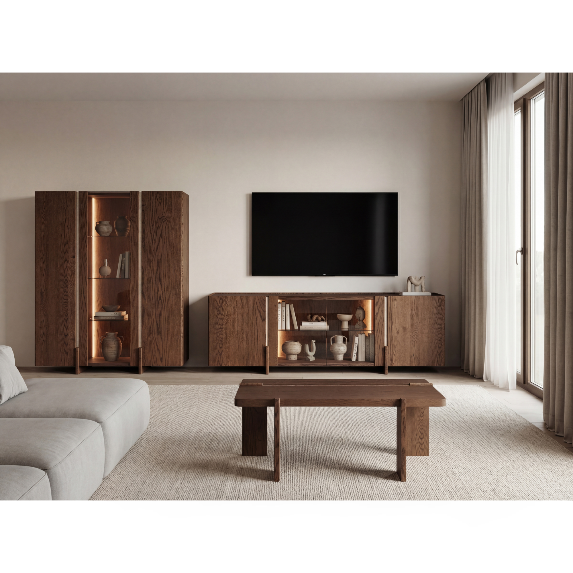 TV Kommode Tivoli 180x46 cm, Material: Auswahlmöglichkeit