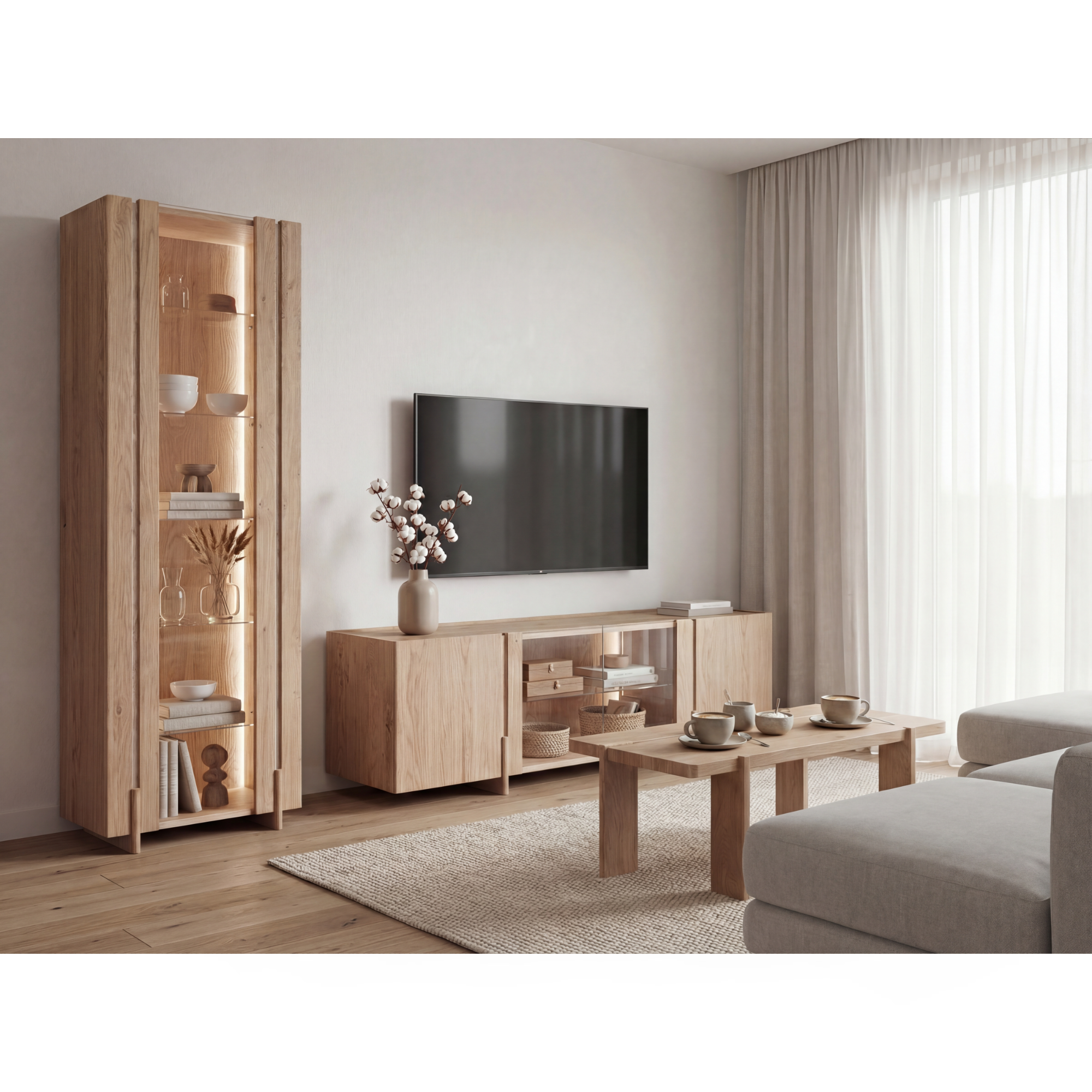 TV Kommode Tivoli 180x46 cm, Material: Auswahlmöglichkeit
