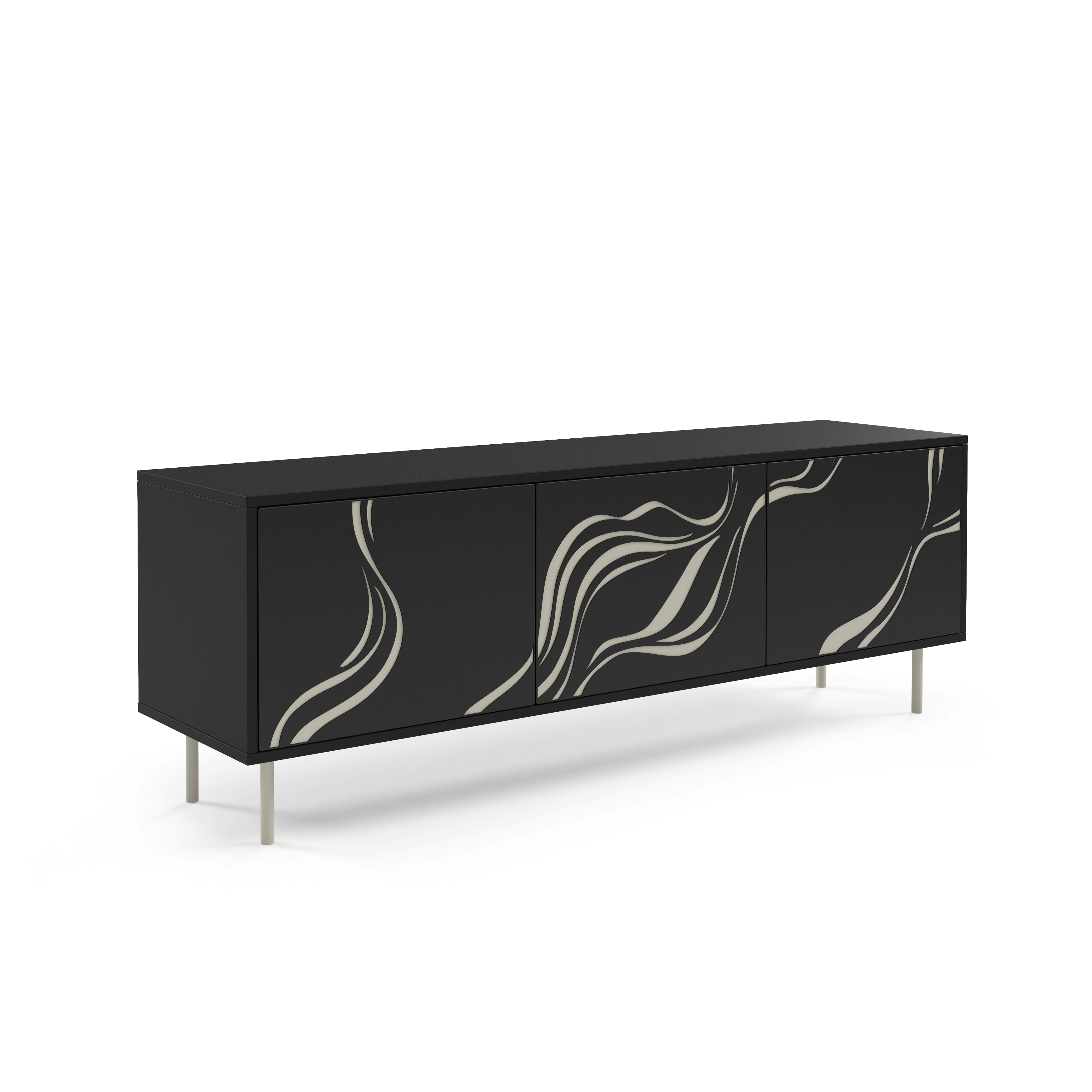 Tv Komoda Vintro 161x38cm, Material: Laminierte Platte