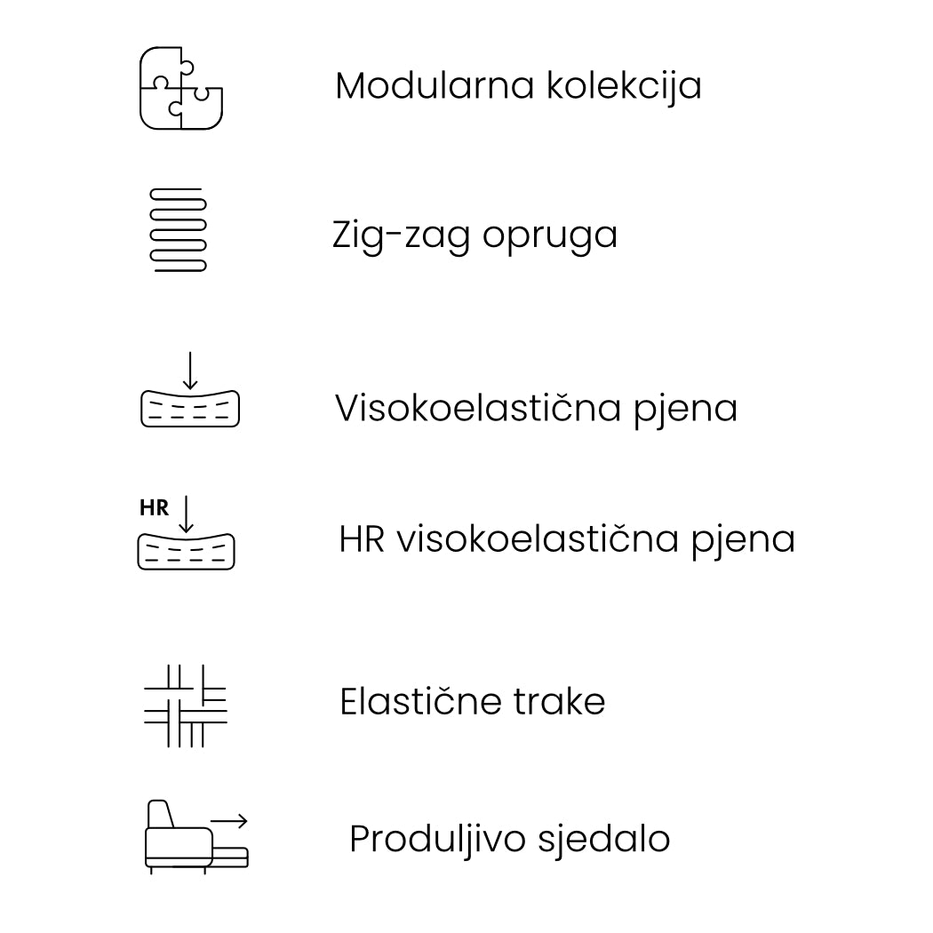 Modulares Ecksofa Zürich 367x294cm, Material: Auswahl möglich